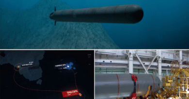 Torpedo Nuclear submarino Poseidón capaz de general Tsunami Radiactivo