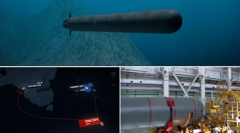 Torpedo Nuclear submarino Poseidón capaz de general Tsunami Radiactivo